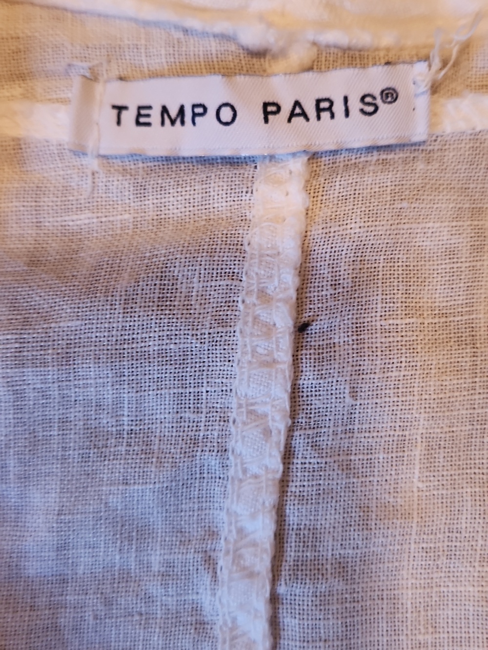 Lightweight White Linen Open-Front Women's Jacket - Picture 3 of 9